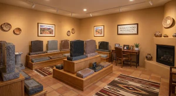 Monument craftspeople at Rose Rock Monument family-owned business in Alamogordo
