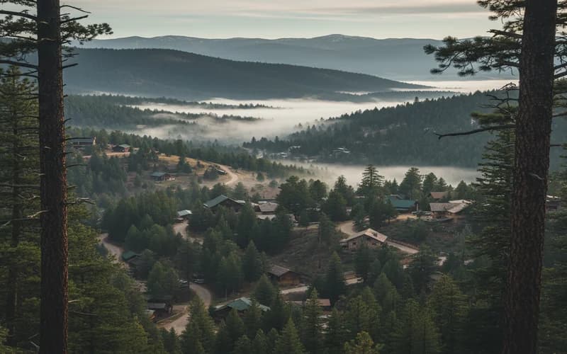 Ruidoso, New Mexico mountain pine forest